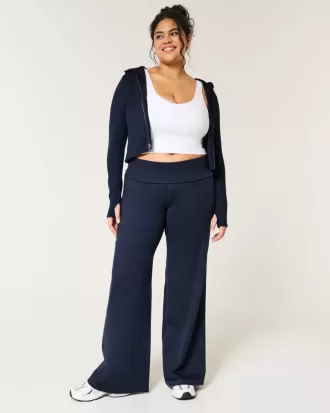 Pantaloni largi cu talie rabatabilă Gilly Hicks Active Recharge