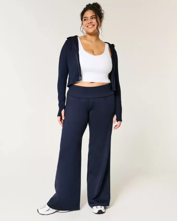 Pantaloni largi cu talie rabatabilă Gilly Hicks Active Recharge Pantaloni largi cu talie rabatabilă Gilly Hicks Active Recharge