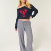 Pantaloni largi cu tragere din amestec de in Pantaloni largi cu tragere din amestec de in