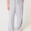 Pantaloni largi cu tragere din amestec de in Pantaloni largi cu tragere din amestec de in