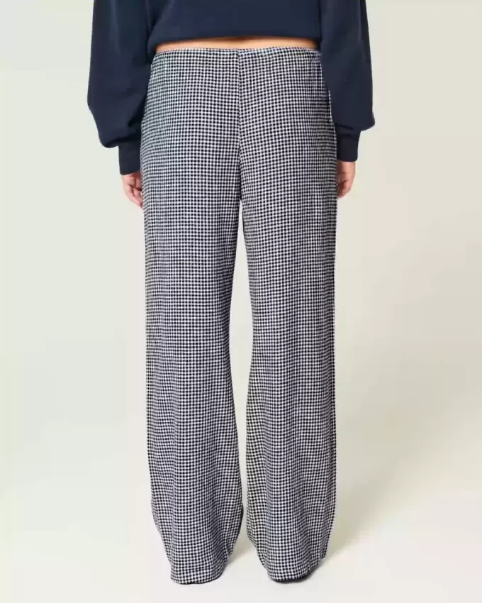 Pantaloni largi cu tragere din amestec de in Pantaloni largi cu tragere din amestec de in