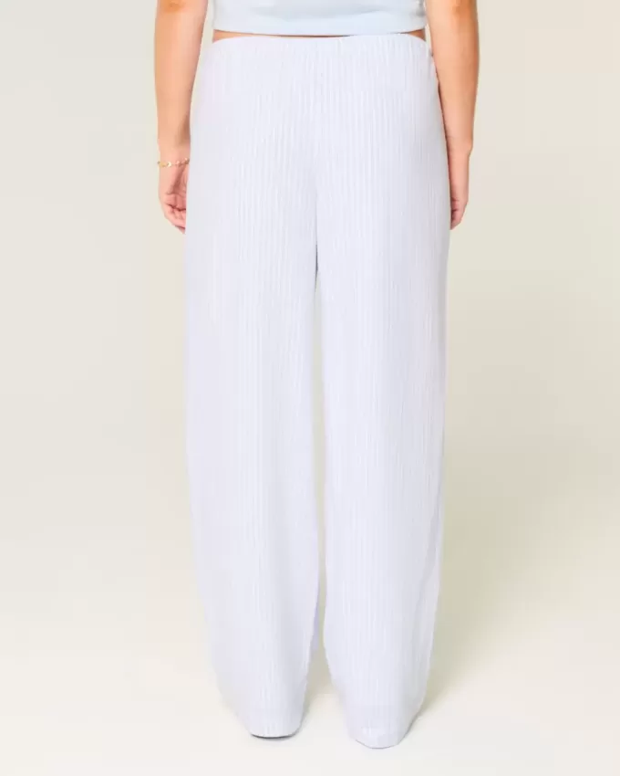 Pantaloni largi cu tragere din amestec de in Pantaloni largi cu tragere din amestec de in