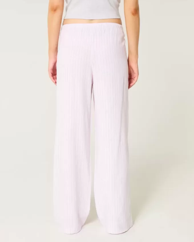 Pantaloni largi cu tragere din amestec de in Pantaloni largi cu tragere din amestec de in
