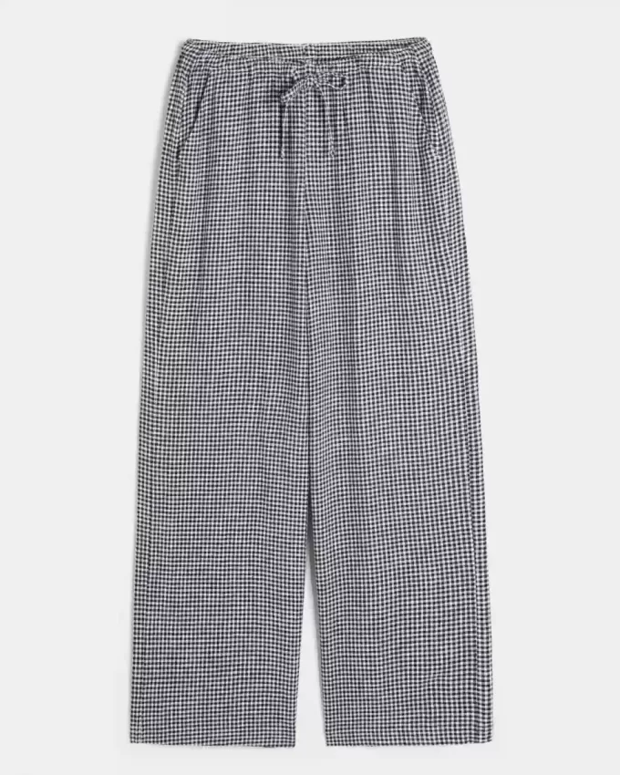 Pantaloni largi cu tragere din amestec de in Pantaloni largi cu tragere din amestec de in