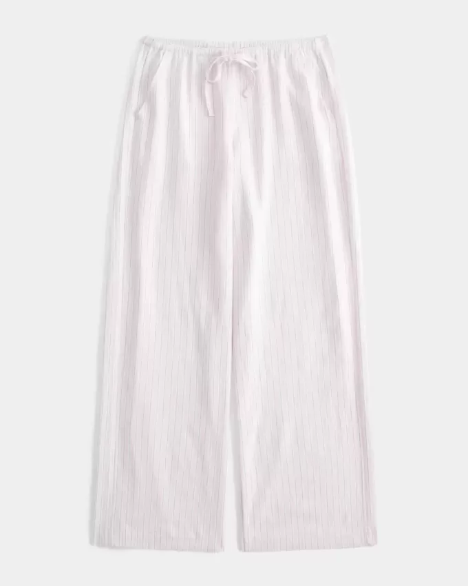 Pantaloni largi cu tragere din amestec de in Pantaloni largi cu tragere din amestec de in