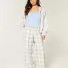 Pantaloni largi de flanel Pantaloni largi de flanel