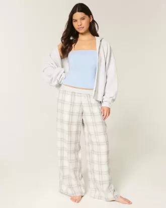 Pantaloni largi de flanel