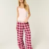 Pantaloni largi de flanel Pantaloni largi de flanel