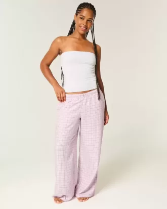 Pantaloni largi de flanel