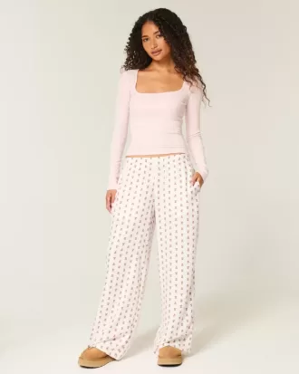 Pantaloni largi de flanel