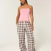 Pantaloni largi de flanel Pantaloni largi de flanel