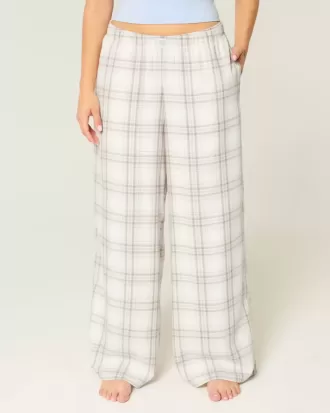 Pantaloni largi de flanel