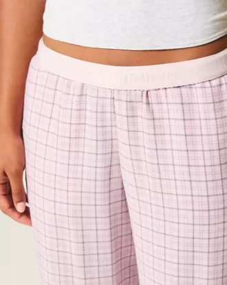 Pantaloni largi de flanel