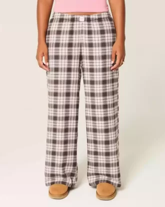 Pantaloni largi de flanel
