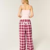 Pantaloni largi de flanel Pantaloni largi de flanel