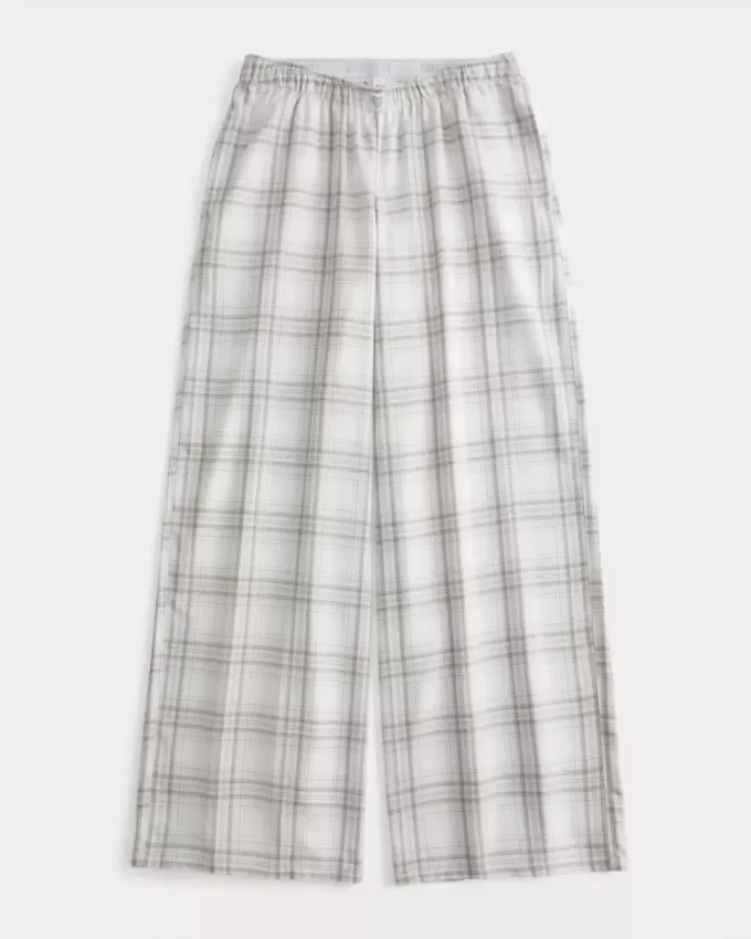 Pantaloni largi de flanel Pantaloni largi de flanel
