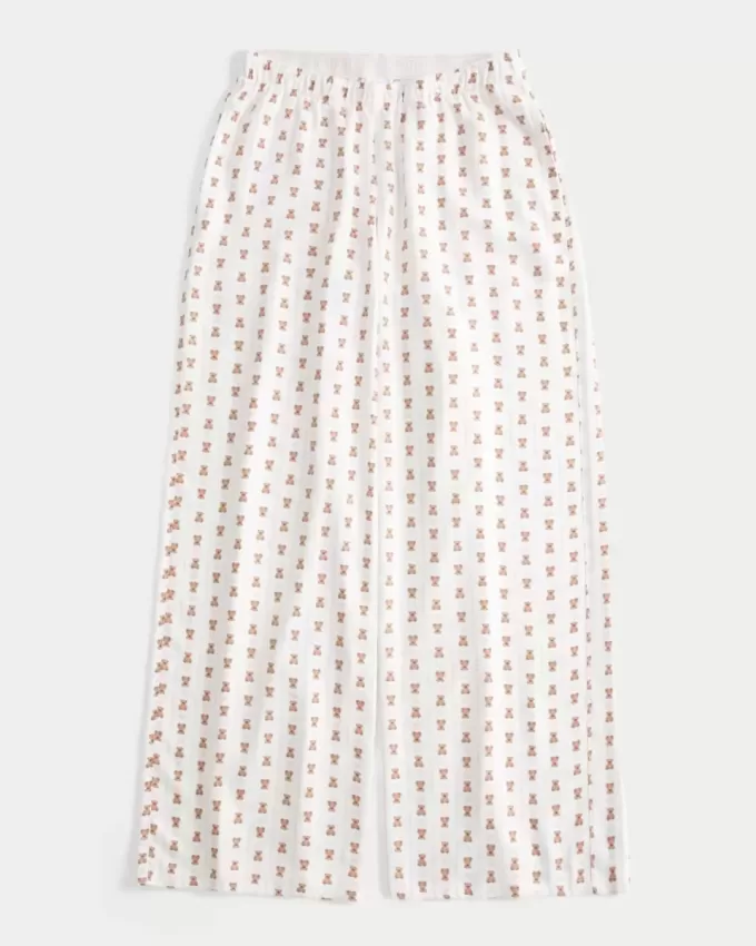Pantaloni largi de flanel Pantaloni largi de flanel