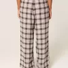 Pantaloni largi de flanel Pantaloni largi de flanel