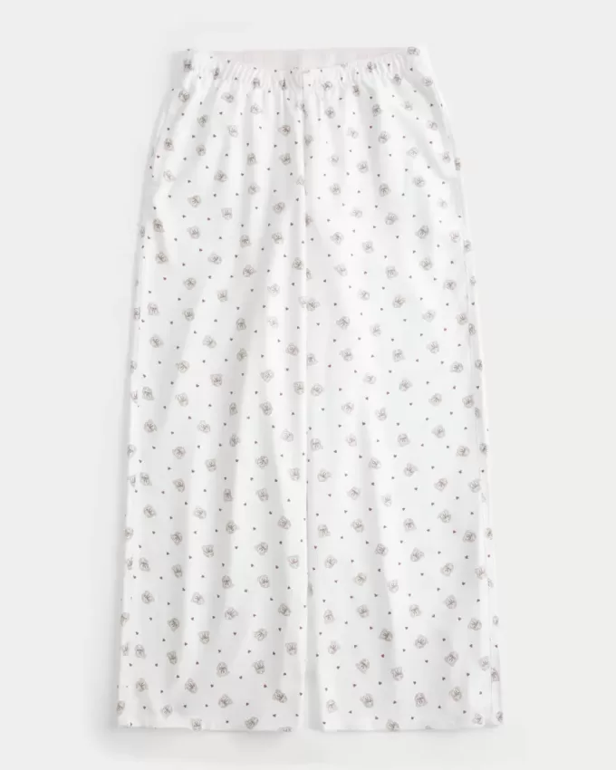 Pantaloni largi de flanel Pantaloni largi de flanel