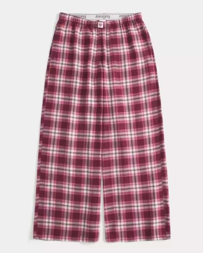 Pantaloni largi de flanel Pantaloni largi de flanel