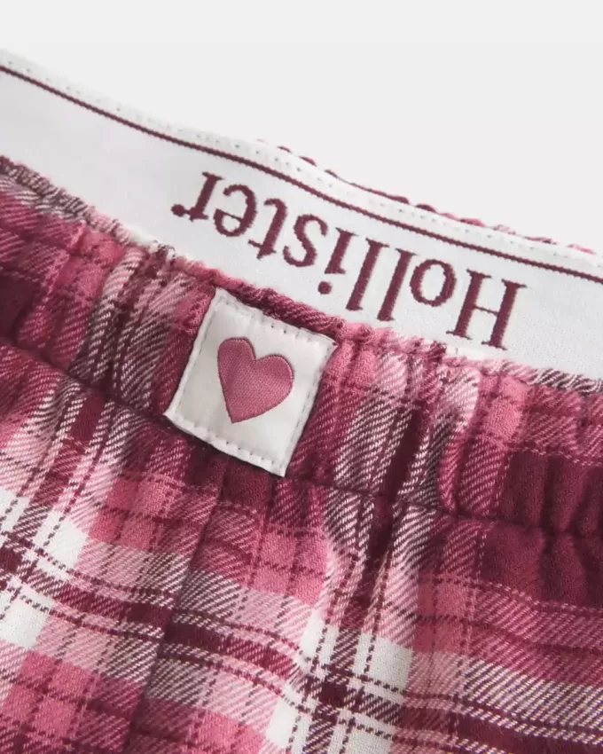 Pantaloni largi de flanel Pantaloni largi de flanel