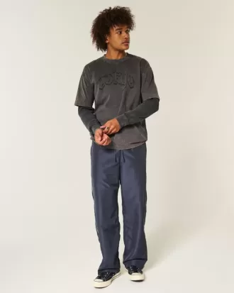 Pantaloni largi de sport