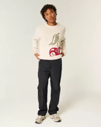 Pantaloni largi de sport