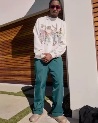 Pantaloni largi de sport