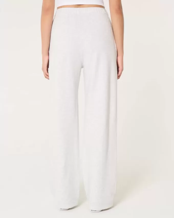 Pantaloni largi din lână grafic NYC Pantaloni largi din lână grafic NYC