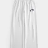 Pantaloni largi din lână grafic NYC Pantaloni largi din lână grafic NYC
