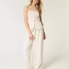 Pantaloni largi Hollister Livvy cu talie ultra înaltă