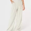 Pantaloni largi Hollister Livvy cu talie ultra înaltă