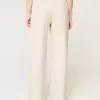 Pantaloni largi Hollister Livvy cu talie ultra înaltă