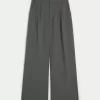 Pantaloni largi Hollister Livvy cu talie ultra înaltă