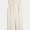 Pantaloni largi Hollister Livvy cu talie ultra înaltă