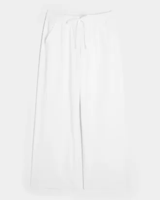 Pantaloni largi Seersucker