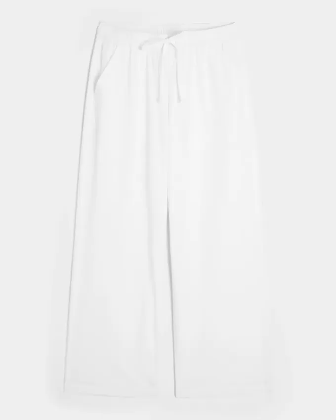 Pantaloni largi Seersucker Pantaloni largi Seersucker