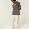 Pantaloni largi Seersucker Pantaloni largi Seersucker