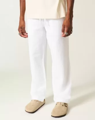 Pantaloni largi Seersucker
