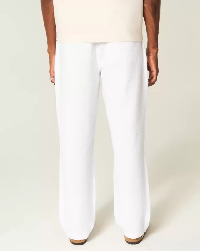 Pantaloni largi Seersucker Pantaloni largi Seersucker