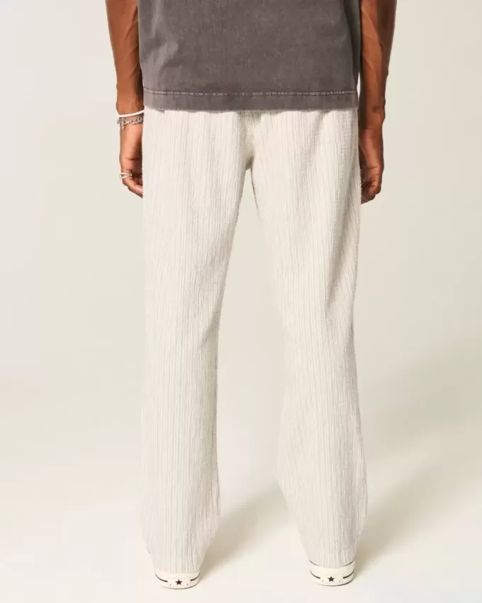 Pantaloni largi Seersucker Pantaloni largi Seersucker