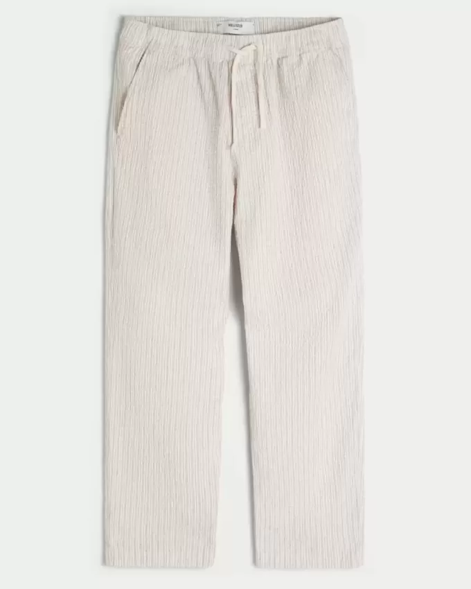 Pantaloni largi Seersucker Pantaloni largi Seersucker