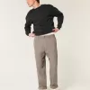Pantaloni lenți cu talie flexibilă din amestec de in Pantaloni lenți cu talie flexibilă din amestec de in