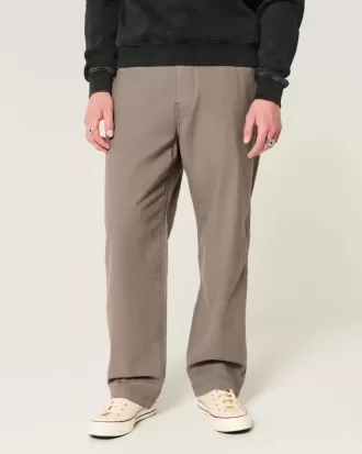 Pantaloni lenți cu talie flexibilă din amestec de in