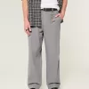 Pantaloni lenți cu talie flexibilă din amestec de in Pantaloni lenți cu talie flexibilă din amestec de in