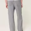 Pantaloni lenți cu talie flexibilă din amestec de in Pantaloni lenți cu talie flexibilă din amestec de in