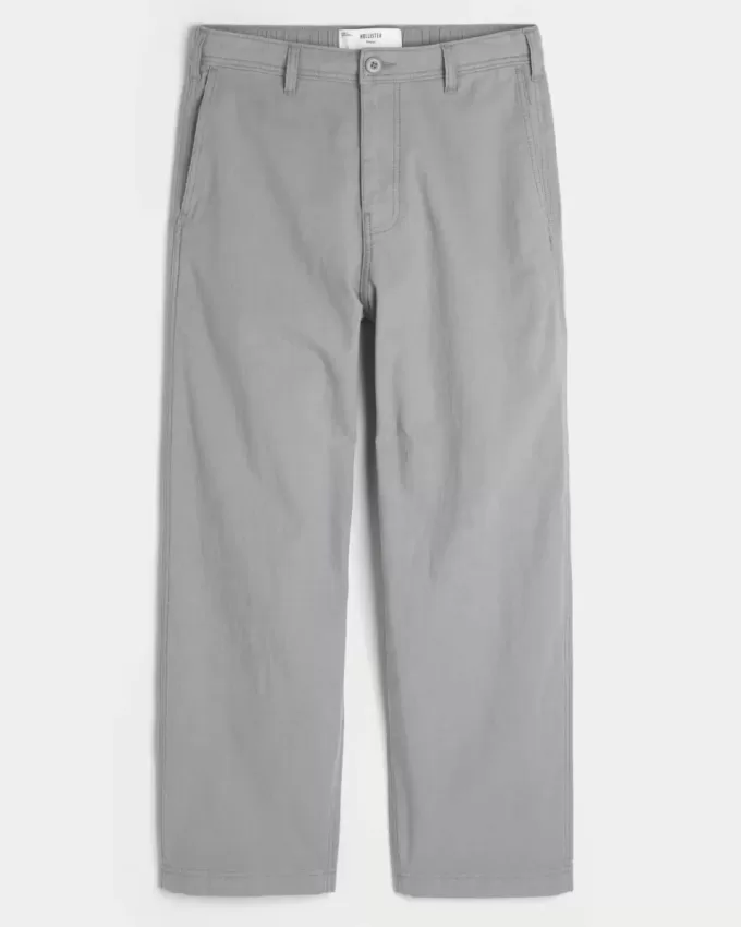 Pantaloni lenți cu talie flexibilă din amestec de in Pantaloni lenți cu talie flexibilă din amestec de in