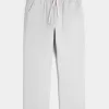Pantaloni lenți cu tragere din amestec de in Pantaloni lenți cu tragere din amestec de in