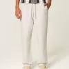 Pantaloni lenți cu tragere din amestec de in Pantaloni lenți cu tragere din amestec de in
