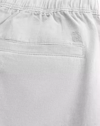 Pantaloni lenți cu tragere din amestec de in